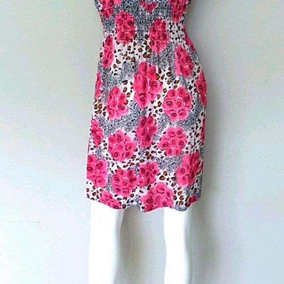 Sun Style Pink Floral Dress. Size S/M - Picture 7 of 9